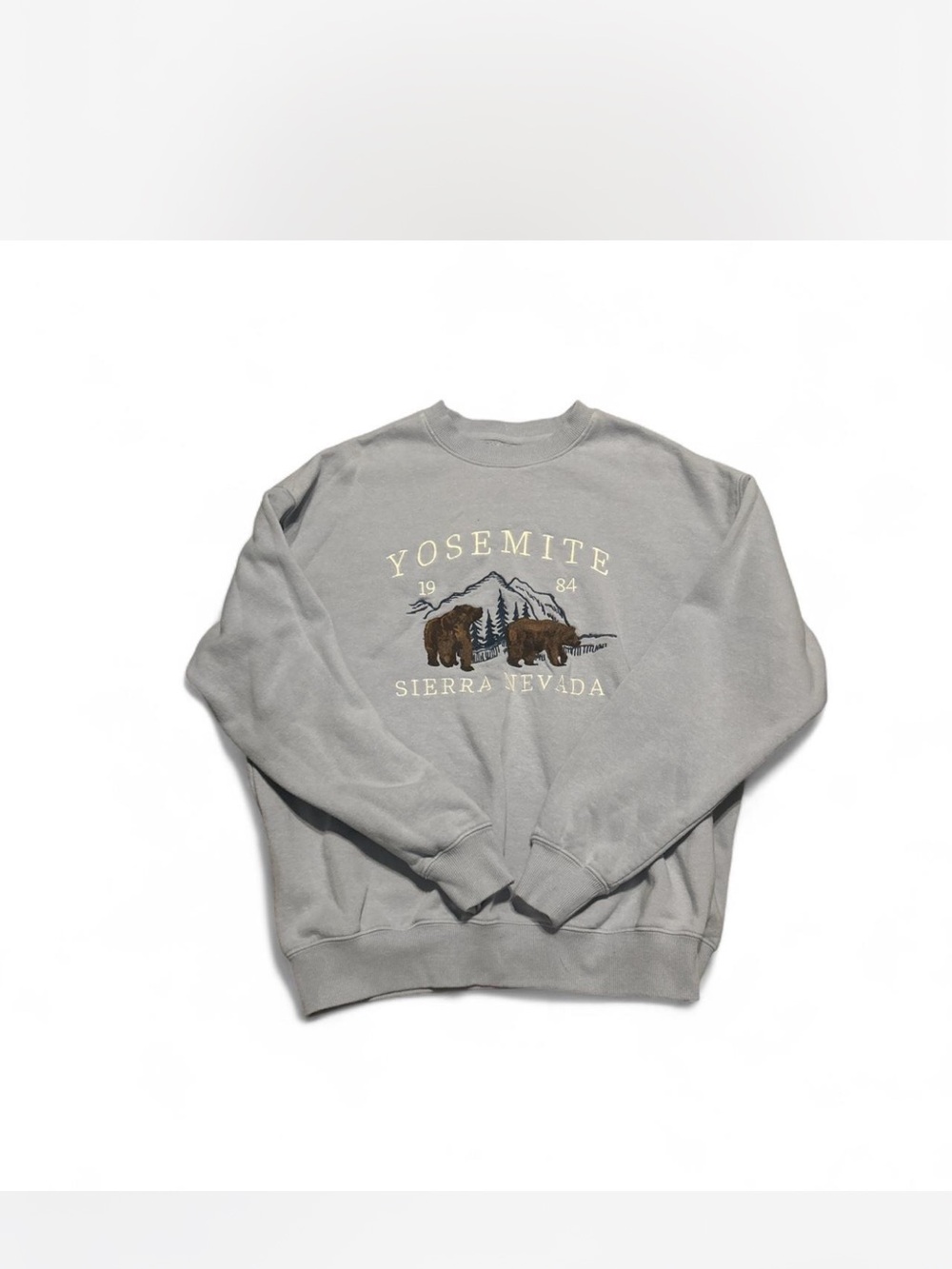 Sunday Yosemite Graphic Crewneck Sweatshirt - Gray
